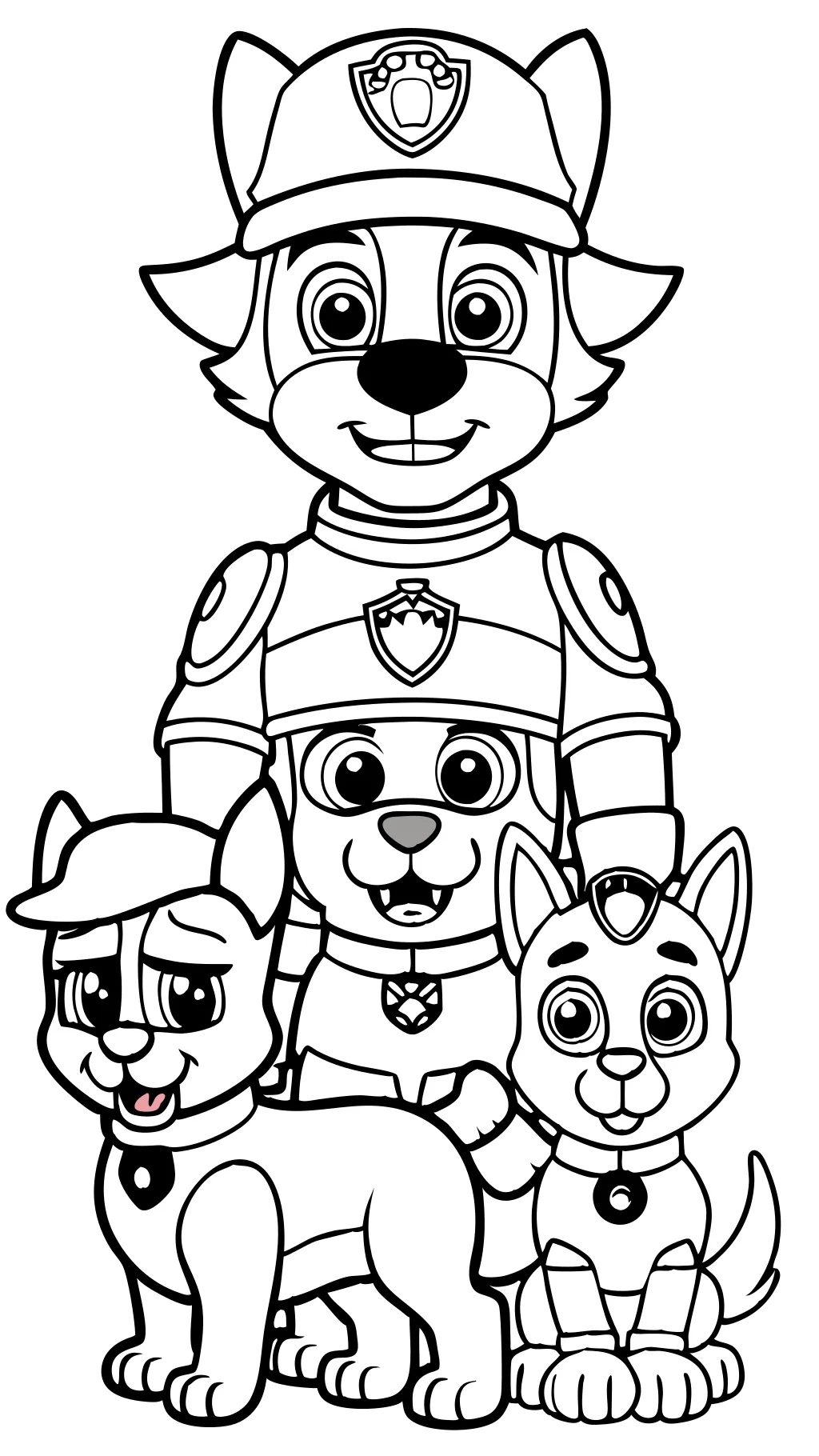 paw patrol free coloring page